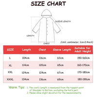 Black Fashion Adult Waterproof Long Raincoat Women's Men's Raincoat Hooded Outdoor Motorcycle, Cycling, Hiking, Fishing