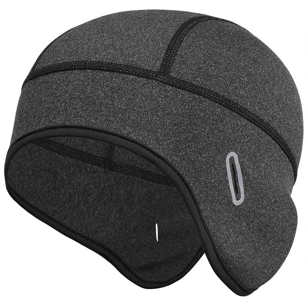 Winter Thermal Hats Fleece Beanies Ear Warmer Outdoor Sports Ski Snowboard Running Cycling Bike Soft Stretchy Cap Headwear Men