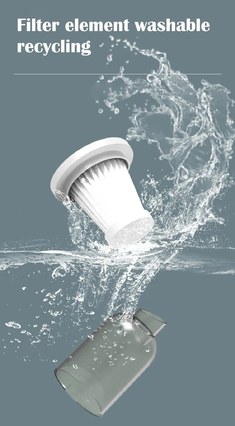 9000Pa Wireless Car Vacuum Cleaner USB Charging 1200mAh Portable Cleaning Appliance Mini Wet and Dry Vacuum Cleaner Household - MANDOTOS