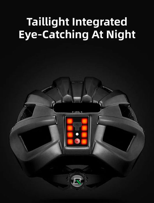 ROCKBROS Bicycle Light Helmet MTB Road USB Warning Rear Light Cycling Helmet EPS PC Intergrally-molded Safety Bike Helmet - MANDOTOS