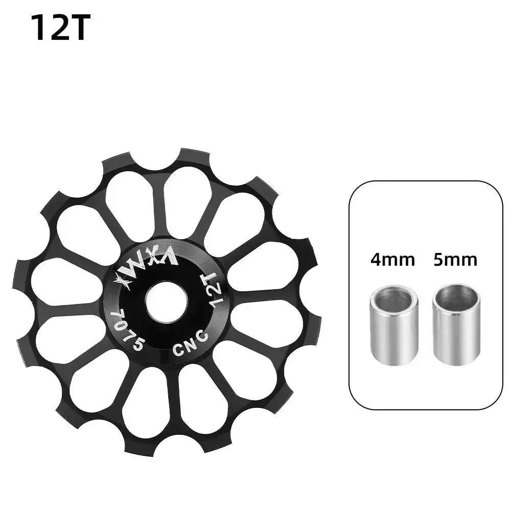 Ceramic Bicycle Guide Wheel, Rear Derailleur, Bearing Axis Adapter, Bike Guide Roller, Jockey Wheel, 10T-17T