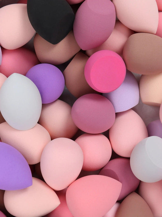 Medium Size Beauty Sponge Set Random Color and Shape Foundation Mixing Puff Liquid Cream Powder 6 12 24 36 60 Pieces - MANDOTOS