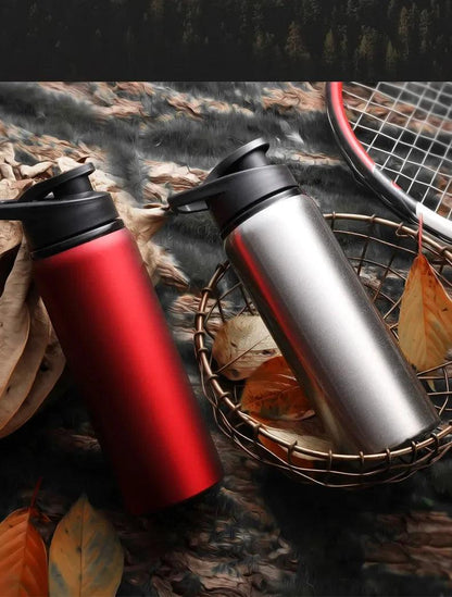 Portable Water Bottle Bicycle Riding Drinking Water Bottle Outdoor Sport Travel Mug Metal Stainless Steel Bottle MANDOTOS