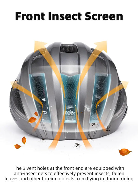 ROCKBROS Bicycle Light Helmet MTB Road USB Warning Rear Light Cycling Helmet EPS PC Intergrally-molded Safety Bike Helmet - MANDOTOS