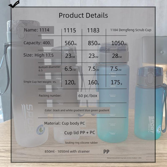 Casino Frosted Sports Water Cup Plastic Handy Cup Men and Women Creativity Portable Student Kettle with Lid Sports Bottle - MANDOTOS