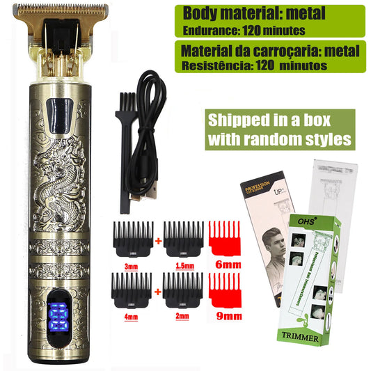 T9 Hair Clipper Repair Beard Shaving Body Hair Trimmer Clippers Electric Machine Men Haircut Machine 0mm Barber Shaver - MANDOTOS