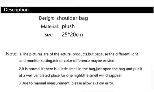 Fashion Women's Heart Shaped Handbags Cute Faux Fur Crossbody Bags Lady Soft Plush Chain Shoulder Bag Shopper Totes - MANDOTOS