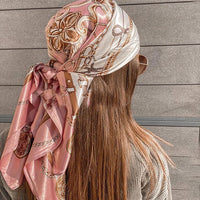 1pcs 90*90cm Square Silk Scarves Women Hijab Shawls Fashion Print Kerchief Femme Head Scarf Foulard Bandana Beach Head Scarf
