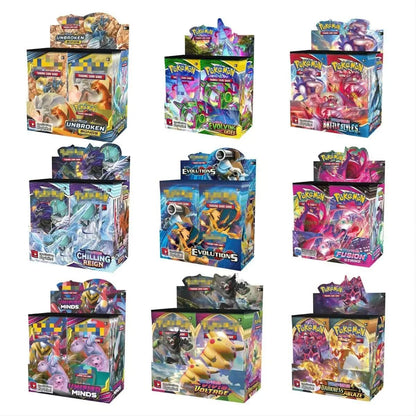 324 to 360 Piece Set Pokemon Cards Scarlet and Violet 151 Astral Radiance Evolutions Ultra Prism English Booster Battle Transaction Cards - MANDOTOS
