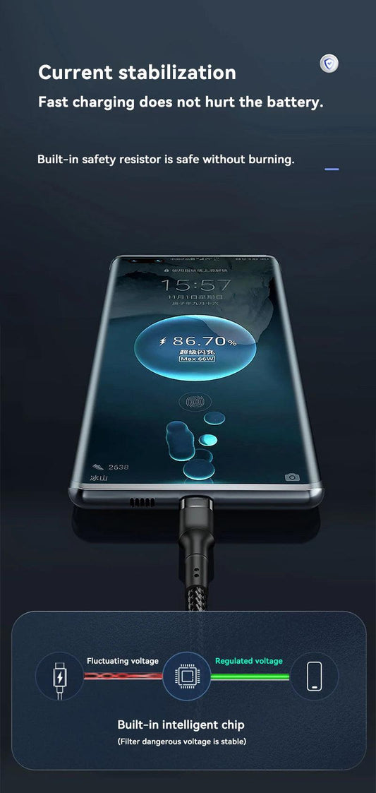 Xiaomi 120W Fast Charger PD Quick Charging High Quality USB C TO USB Type C Cable For iPhone 15 Plus Pro Max Samsung S24 - MANDOTOS