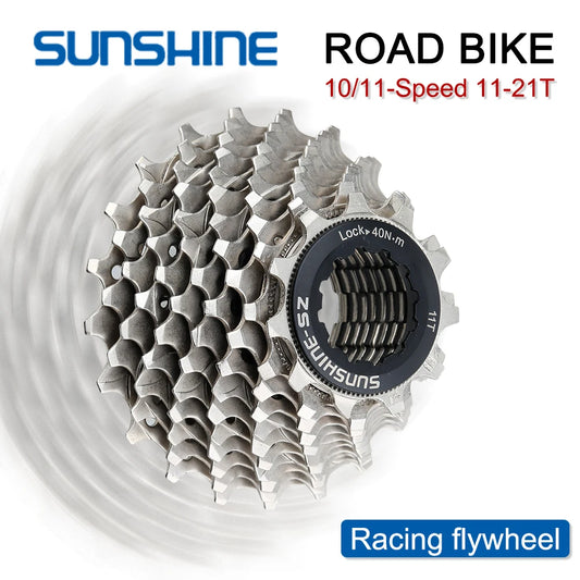 Sunshine Racing Bike Freewheel 10 11 Speed Velocidade 11-21T Bicycle Cassette Sprocket Road Bikes Ratchet
