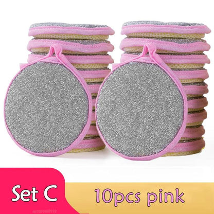 5/10/20Pcs Double Side Dishwashing Sponge Dish Washing Brush Pan Pot Dish Wash Sponges Household Cleaning Kitchen Tools - MANDOTOS