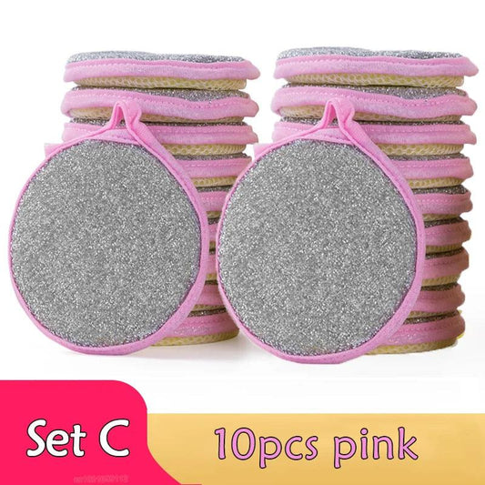 5/10/20Pcs Double Side Dishwashing Sponge Dish Washing Brush Pan Pot Dish Wash Sponges Household Cleaning Kitchen Tools - MANDOTOS