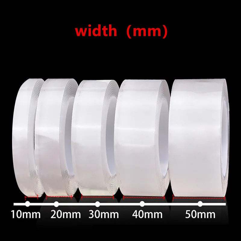 1/3/5m Nano Tape Double-Sided Adhesive Tape Traceless Waterproof Tape For Bathroom Kitchen Sink Tap Gel Sticker - MANDOTOS