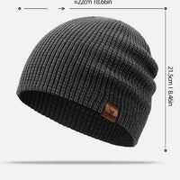 WRELS Winter Knitted Beanie Hats Warm Night Running Reflective Hat Unisex Windproof Ear Protection Cycling Hiking Ski Cap