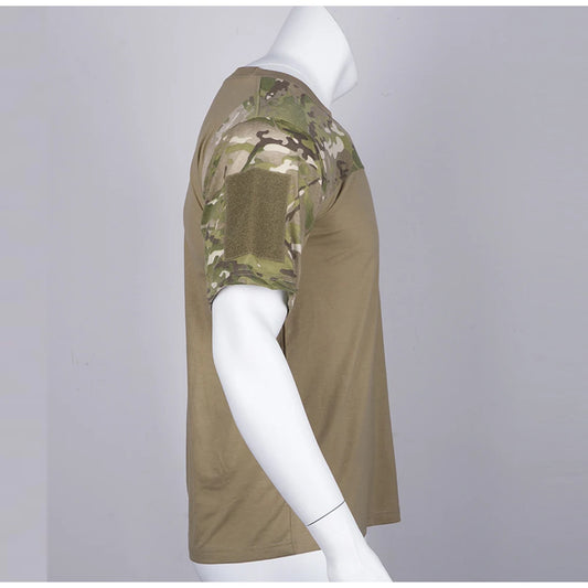 Mens Camouflage Shirts Tees Tactical Combat Shirt Hunting Clothes Tops Workout Clothing Outdoor Breathable Camo T Shirt - MANDOTOS