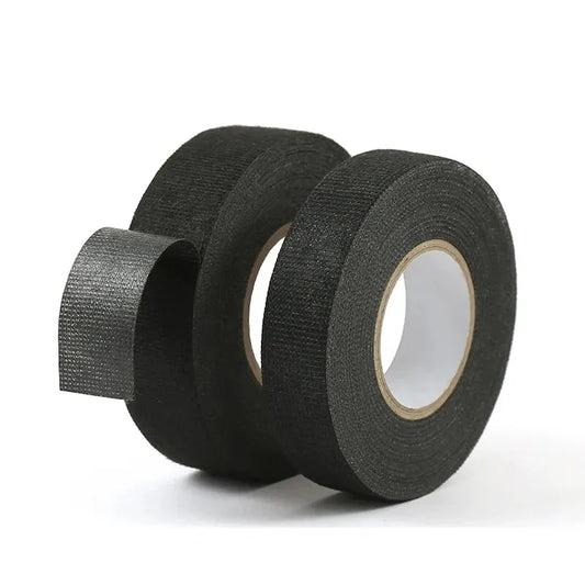 15 Meter Heat-resistant Flame Retardant Tape Coroplast Adhesive Cloth Tape For Car Cable Harness Wiring Loom Protection - MANDOTOS