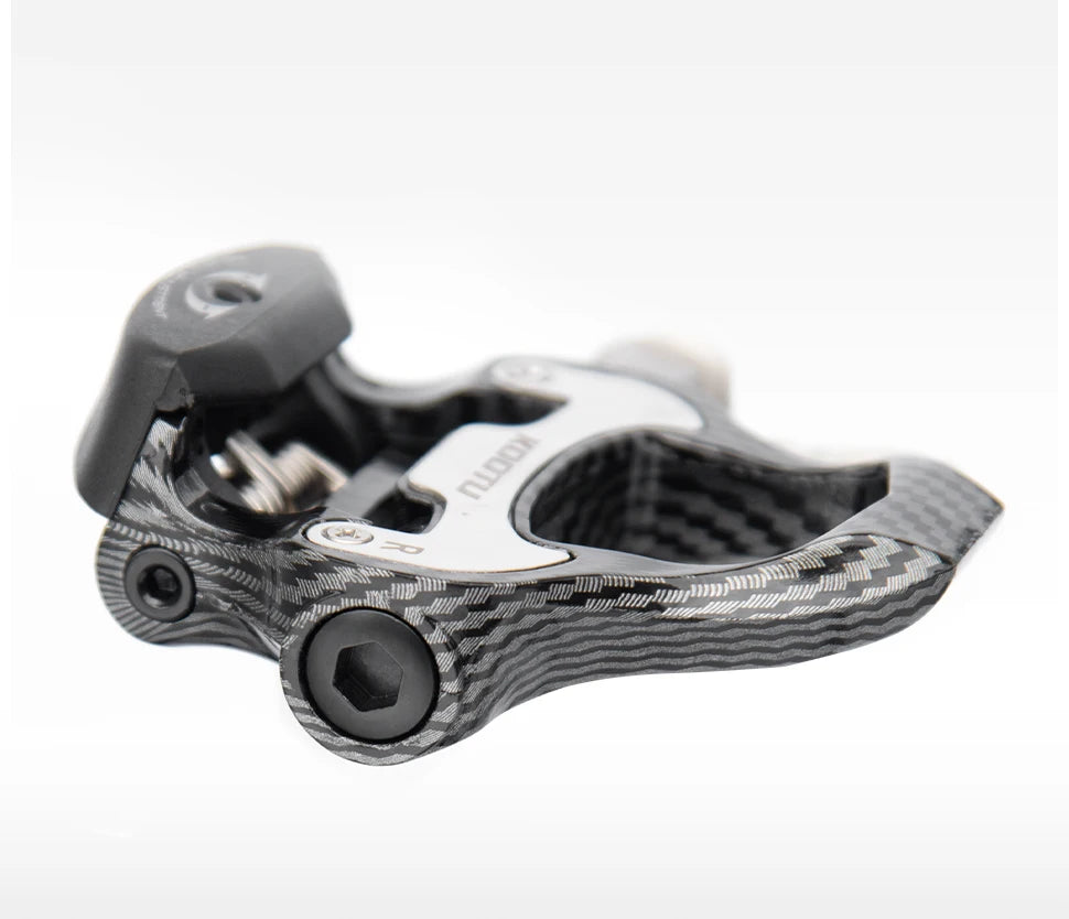 Road Bike Clipless Pedals Carbon Clip-On Pedals With Sealed Bearings Works With KEO And Shimano SPD System Locking Pedals
