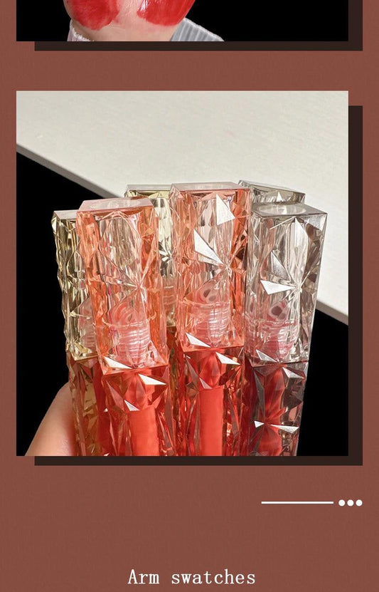 Lip Gloss Long Lasting Moisturizing Easy Halo Dyeing Waterproof Mirror Water Glass Transparent Color Cosmetics - MANDOTOS