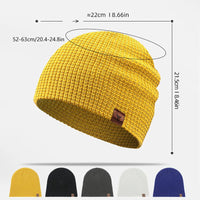 WRELS Winter Knitted Beanie Hats Warm Night Running Reflective Hat Unisex Windproof Ear Protection Cycling Hiking Ski Cap