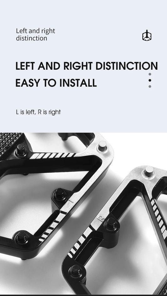 WEST BIKING Bicycle Pedals Sealed DU Bearing Nonslip Pedal Mountain Road Bike Cycling Alloy MTB Pedal Bicycle Accessories