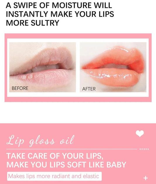 Moisturizing Lip Balm Original Lip Oil Gloss Care of the Lips Benetitnt for Lips Plumping Exfoliating Pink Plumping Gloss Oil - MANDOTOS