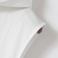 2025 Men's Summer Fashion Casual Cotton and Linen Sports Hooded Shirts, Personalized One-Button Drawstring Solid-Color Pullovers