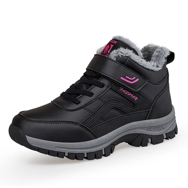 Ultra-Warm Waterproof Leather Winter Boots for Men & Women - MANDOTOS