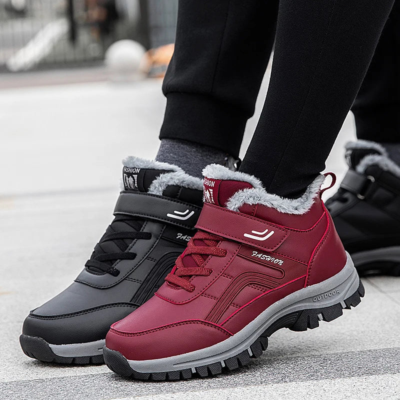 Ultra-Warm Waterproof Leather Winter Boots for Men & Women - MANDOTOS