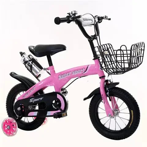 Children's Bicycles for Boys Aged 3-10 Years Old Children Girls Children's Bicycles with Flashing Auxiliary Wheels