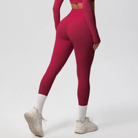 High Waist Women's Leggings Stretch Yoga Pants Tights With Pockets Push Up Fitness Running Sportswear Solid Color Pants