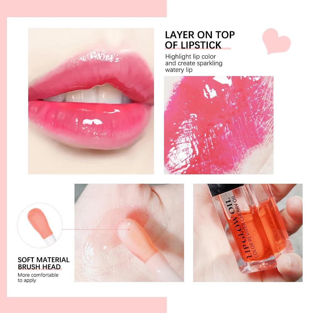 Moisturizing Lip Balm Original Lip Oil Gloss Care of the Lips Benetitnt for Lips Plumping Exfoliating Pink Plumping Gloss Oil - MANDOTOS