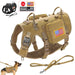 Tactical Dog Harness Leash Durable Military Dog Harness Vest MOLLE For Large Dogs erman Shepherd Training Harnesses With Pouches - MANDOTOS