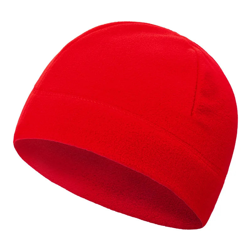 Winter Fleece Beanie Cycling Men Women Elastic Hiking Soft Thermal Commuting Ski Helmet Liner Hat Windproof Camping Cap Outdoor