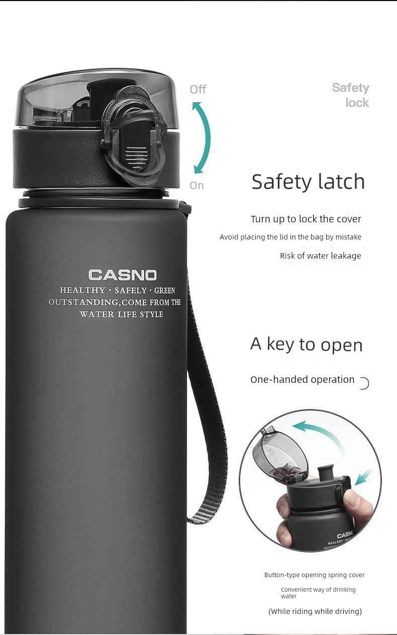 Casino Frosted Sports Water Cup Plastic Handy Cup Men and Women Creativity Portable Student Kettle with Lid Sports Bottle - MANDOTOS