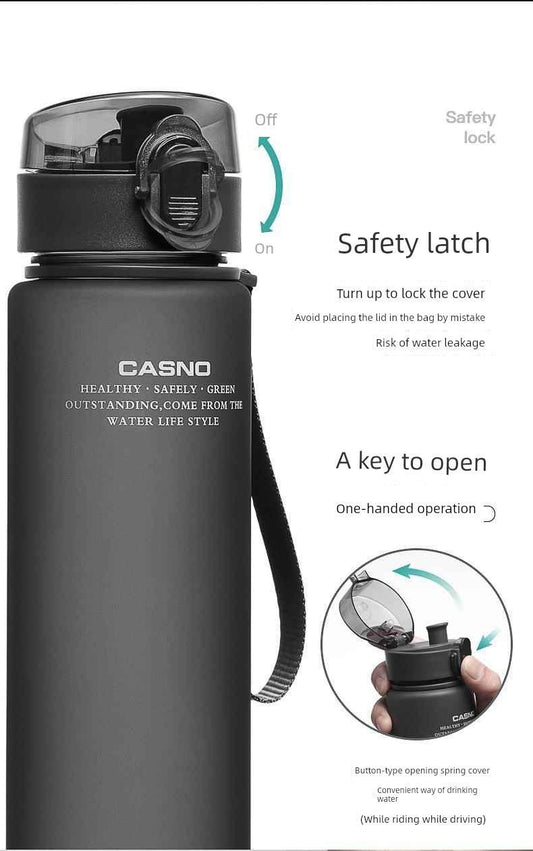 Casino Frosted Sports Water Cup Plastic Handy Cup Men and Women Creativity Portable Student Kettle with Lid Sports Bottle - MANDOTOS