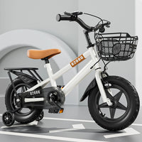 12 Inch Children Kids Bike Bicycle with Training Wheels & Basket Toddler Kids Bicycle for Ages 3-7 Years Old Boys Girls Train