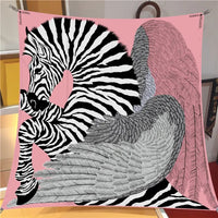 90x90cm New Design Horse Universe Printed Twill Silk Scarf Square Scarves Lady Wraps Kerchief Woman Neck Shawl Wraps