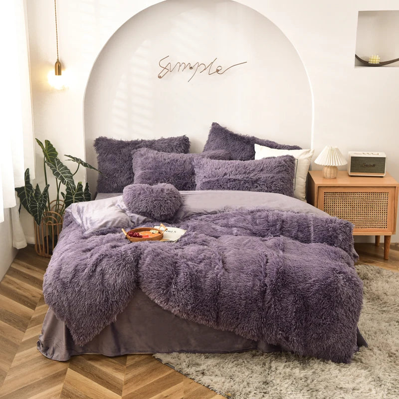 Luxurious Tie-Dyed Plush Flannel Bedding Set - MANDOTOS