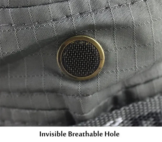 Summer Men Bucket Hat Outdoor UV Protection Wide Brim Panama Safari Hunting Hiking Hat Mesh Fisherman Hat Beach Sunscreen Cap - MANDOTOS