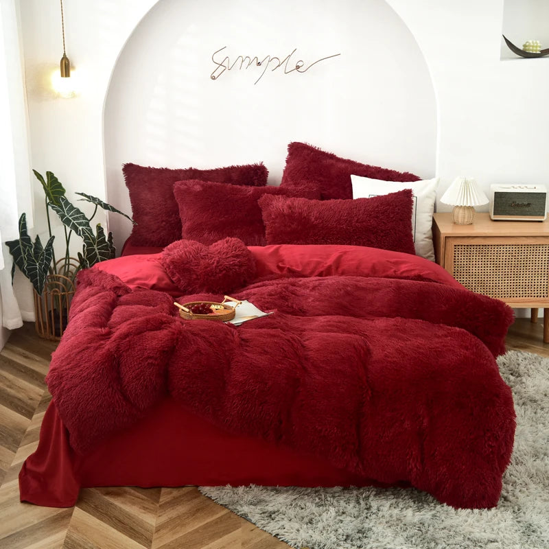 Luxurious Tie-Dyed Plush Flannel Bedding Set - MANDOTOS