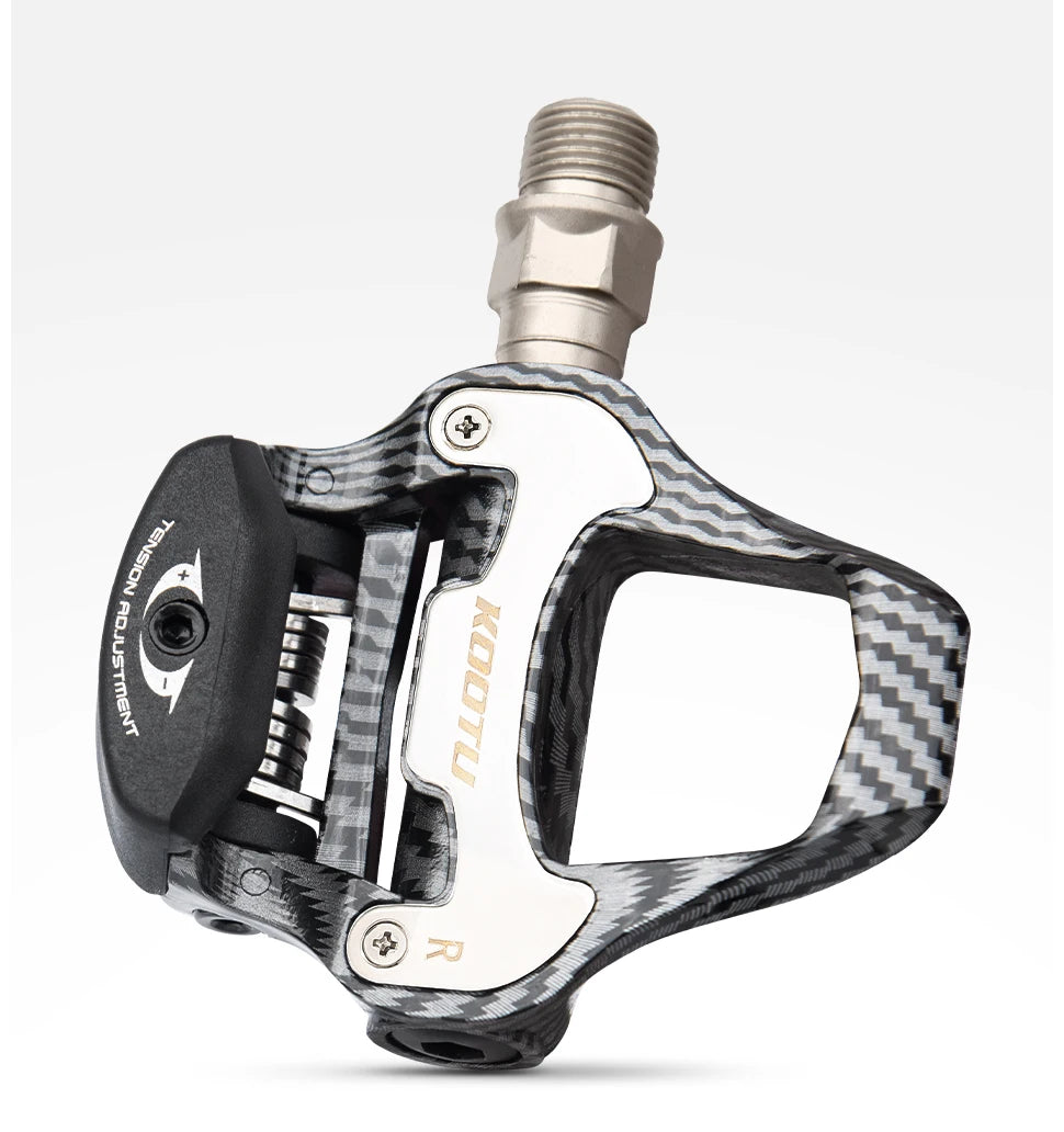 Road Bike Clipless Pedals Carbon Clip-On Pedals With Sealed Bearings Works With KEO And Shimano SPD System Locking Pedals