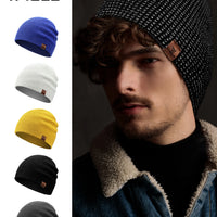 WRELS Winter Knitted Beanie Hats Warm Night Running Reflective Hat Unisex Windproof Ear Protection Cycling Hiking Ski Cap