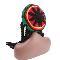 Unisex Wig Braids Hat Hip Hop Hats Knit Men Jamaica Bob Marley Rasta Beanie Winter Dreadlocks Reggae Caribbean Fancy Dress Hat
