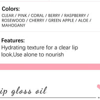 Moisturizing Lip Balm Original Lip Oil Gloss Care of the Lips Benetitnt for Lips Plumping Exfoliating Pink Plumping Gloss Oil - MANDOTOS