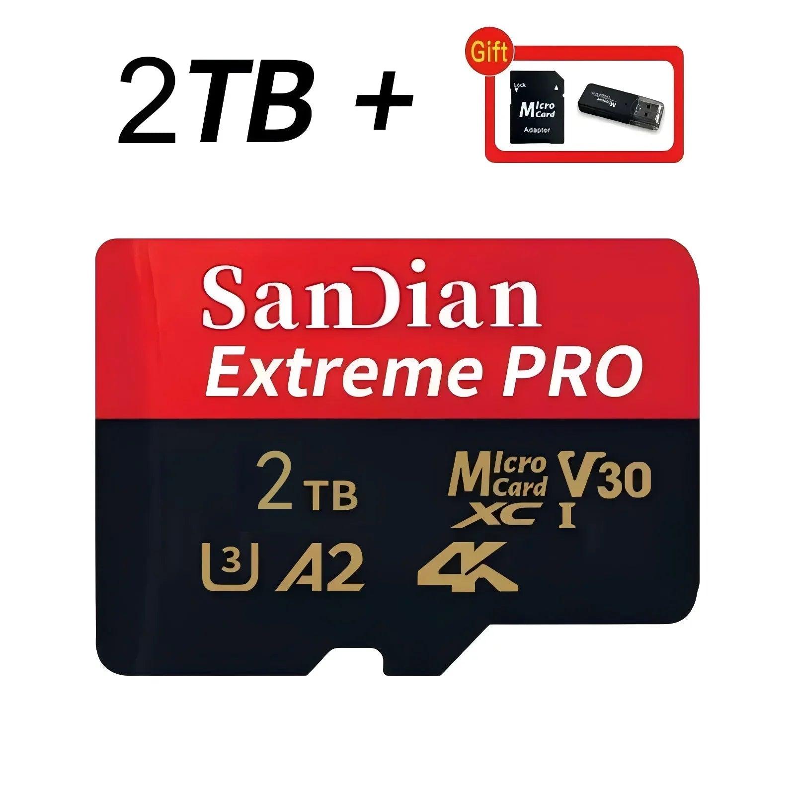 Original Flash Card 512GB Memory Card Large Capacity Micro TF Card 128GB 256GB High Speed SD Cards for PC/Phone/Camera/Mac - MANDOTOS