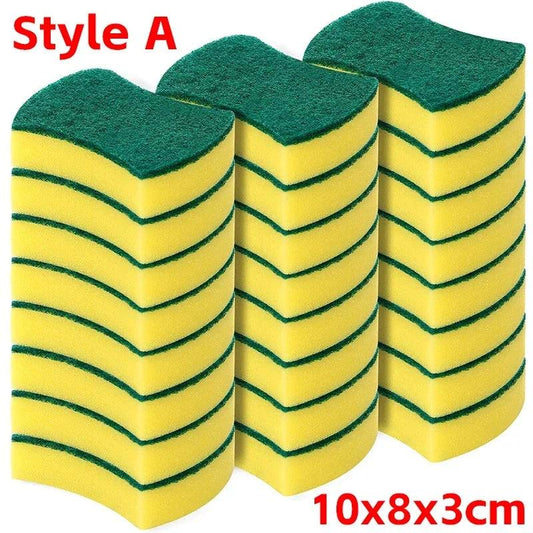 Highly absorbent double-sided sponge magic cleaning pot rust sponge cleaning brush kitchen cleaning tool - MANDOTOS
