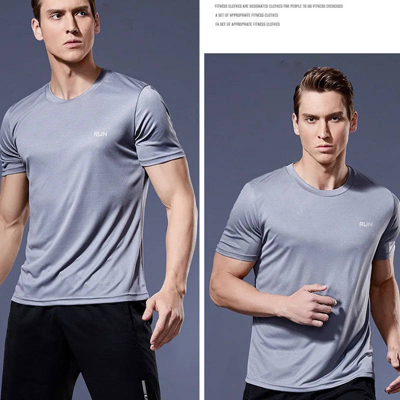 Running Shirts Soccer Shirts Men's Jersey Sportswear Mens Jogging T-Shirts Quick Dry Compression Sport T-Shirt Fitness Gym