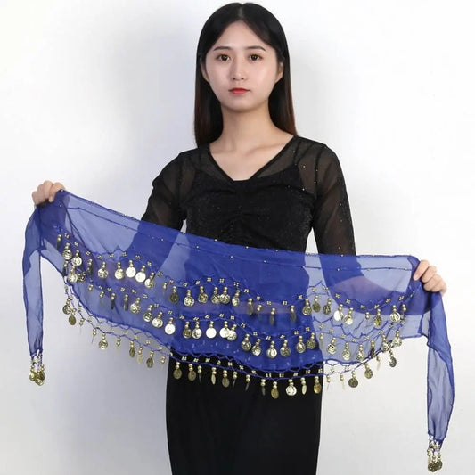 Thailand/India/Arab Dancer Skirt Women Sexy Belly Dance Hip Scarf Wrap Belt Dancer Skirt Female Show Sequins Tassels Costumes - MANDOTOS