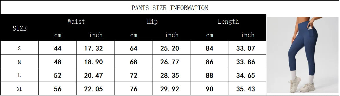 High Waist Women's Leggings Stretch Yoga Pants Tights With Pockets Push Up Fitness Running Sportswear Solid Color Pants